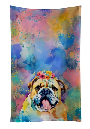 English Bulldog Hippie Dawg Kitchen Towel Dish Cloths Guest Hand Towel Decorative Bathroom Towel for Face,Tea, Dishcloth, Kitchen and Bath English Bulldog Hippie Dawg Kitchen Towel Dish Cloths Guest Hand Towel Decorative Bathroom Towel for Face,Tea, Dishcloth, Kitchen and Bath