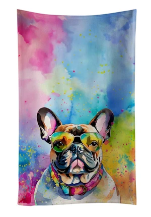 French Bulldog Hippie Dawg Kitchen Towel Dish Cloths Guest Hand Towel Decorative Bathroom Towel for Face,Tea, Dishcloth, Kitchen and Bath French Bulldog Hippie Dawg Kitchen Towel Dish Cloths Guest Hand Towel Decorative Bathroom Towel for Face,Tea, Dishcloth, Kitchen and Bath