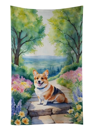 Corgi Spring Path Kitchen Towel Dish Cloths Guest Hand Towel Decorative Bathroom Towel for Face,Tea, Dishcloth, Kitchen and Bath Corgi Spring Path Kitchen Towel Dish Cloths Guest Hand Towel Decorative Bathroom Towel for Face,Tea, Dishcloth, Kitchen and Bath