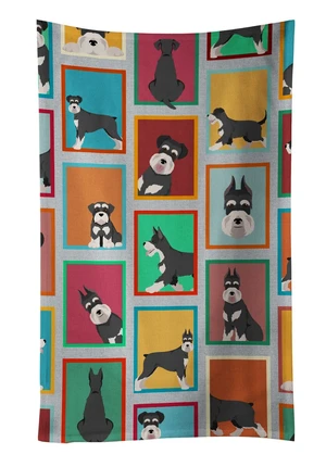 Lots of Black and Silver Schnauzer Kitchen Towel Dish Cloths Guest Hand Towel Decorative Bathroom Towel for Face,Tea, Dishcloth, Kitchen and Bath Lots of Black and Silver Schnauzer Kitchen Towel Dish Cloths Guest Hand Towel Decorative Bathroom Towel for Face,Tea, Dishcloth, Kitchen and Bath