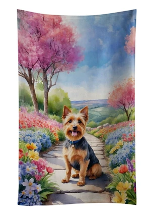 Australian Terrier Spring Garden Kitchen Towel Dish Cloths Guest Hand Towel Decorative Bathroom Towel for Face,Tea, Dishcloth, Kitchen and Bath Australian Terrier Spring Garden Kitchen Towel Dish Cloths Guest Hand Towel Decorative Bathroom Towel for Face,Tea, Dishcloth, Kitchen and Bath