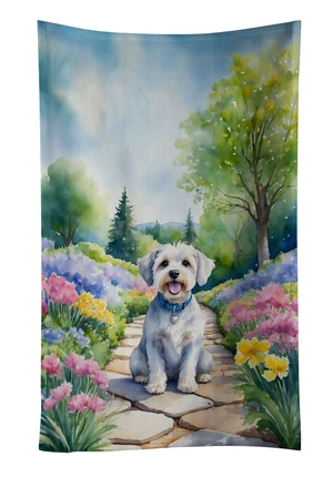 Dandie Dinmont Terrier Spring Path Kitchen Towel Dish Cloths Guest Hand Towel Decorative Bathroom Towel for Face,Tea, Dishcloth, Kitchen and Bath Dandie Dinmont Terrier Spring Path Kitchen Towel Dish Cloths Guest Hand Towel Decorative Bathroom Towel for Face,Tea, Dishcloth, Kitchen and Bath