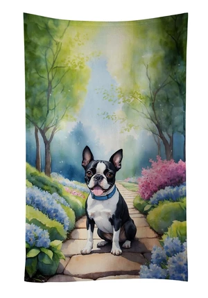 Boston Terrier Spring Path Kitchen Towel Dish Cloths Guest Hand Towel Decorative Bathroom Towel for Face,Tea, Dishcloth, Kitchen and Bath Boston Terrier Spring Path Kitchen Towel Dish Cloths Guest Hand Towel Decorative Bathroom Towel for Face,Tea, Dishcloth, Kitchen and Bath