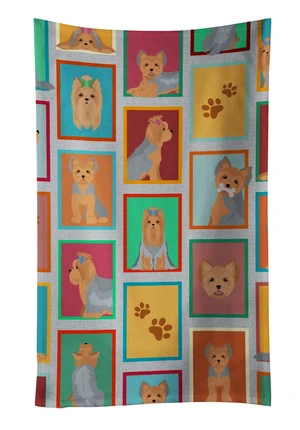 Lots of Blue and Tan Yorkie Kitchen Towel Dish Cloths Guest Hand Towel Decorative Bathroom Towel for Face,Tea, Dishcloth, Kitchen and Bath Lots of Blue and Tan Yorkie Kitchen Towel Dish Cloths Guest Hand Towel Decorative Bathroom Towel for Face,Tea, Dishcloth, Kitchen and Bath