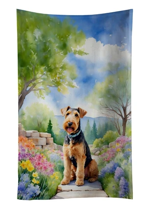Airedale Terrier Spring Garden Kitchen Towel Dish Cloths Guest Hand Towel Decorative Bathroom Towel for Face,Tea, Dishcloth, Kitchen and Bath Airedale Terrier Spring Garden Kitchen Towel Dish Cloths Guest Hand Towel Decorative Bathroom Towel for Face,Tea, Dishcloth, Kitchen and Bath
