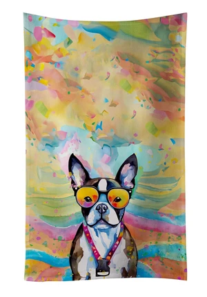 Boston Terrier Hippie Dawg Kitchen Towel Dish Cloths Guest Hand Towel Decorative Bathroom Towel for Face,Tea, Dishcloth, Kitchen and Bath Boston Terrier Hippie Dawg Kitchen Towel Dish Cloths Guest Hand Towel Decorative Bathroom Towel for Face,Tea, Dishcloth, Kitchen and Bath
