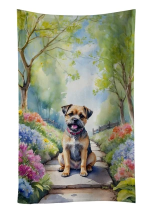 Border Terrier Spring Path Kitchen Towel Dish Cloths Guest Hand Towel Decorative Bathroom Towel for Face,Tea, Dishcloth, Kitchen and Bath Border Terrier Spring Path Kitchen Towel Dish Cloths Guest Hand Towel Decorative Bathroom Towel for Face,Tea, Dishcloth, Kitchen and Bath