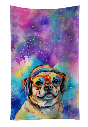Pug Hippie Dawg Kitchen Towel Dish Cloths Guest Hand Towel Decorative Bathroom Towel for Face,Tea, Dishcloth, Kitchen and Bath Pug Hippie Dawg Kitchen Towel Dish Cloths Guest Hand Towel Decorative Bathroom Towel for Face,Tea, Dishcloth, Kitchen and Bath