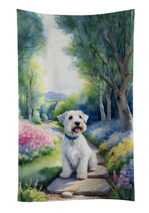 Sealyham Terrier Spring Path Kitchen Towel Dish Cloths Guest Hand Towel Decorative Bathroom Towel for Face,Tea, Dishcloth, Kitchen and Bath Sealyham Terrier Spring Path Kitchen Towel Dish Cloths Guest Hand Towel Decorative Bathroom Towel for Face,Tea, Dishcloth, Kitchen and Bath