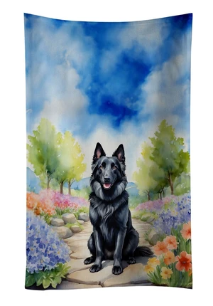Belgian Sheepdog Spring Path Kitchen Towel Dish Cloths Guest Hand Towel Decorative Bathroom Towel for Face,Tea, Dishcloth, Kitchen and Bath Belgian Sheepdog Spring Path Kitchen Towel Dish Cloths Guest Hand Towel Decorative Bathroom Towel for Face,Tea, Dishcloth, Kitchen and Bath
