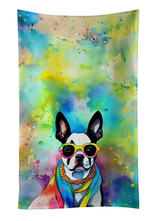 Boston Terrier Hippie Dawg Kitchen Towel Dish Cloths Guest Hand Towel Decorative Bathroom Towel for Face,Tea, Dishcloth, Kitchen and Bath Boston Terrier Hippie Dawg Kitchen Towel Dish Cloths Guest Hand Towel Decorative Bathroom Towel for Face,Tea, Dishcloth, Kitchen and Bath