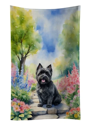 Cairn Terrier Spring Path Kitchen Towel Dish Cloths Guest Hand Towel Decorative Bathroom Towel for Face,Tea, Dishcloth, Kitchen and Bath Cairn Terrier Spring Path Kitchen Towel Dish Cloths Guest Hand Towel Decorative Bathroom Towel for Face,Tea, Dishcloth, Kitchen and Bath
