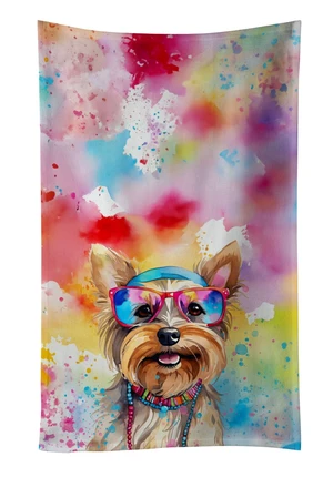 Yorkshire Terrier Hippie Dawg Kitchen Towel Dish Cloths Guest Hand Towel Decorative Bathroom Towel for Face,Tea, Dishcloth, Kitchen and Bath Yorkshire Terrier Hippie Dawg Kitchen Towel Dish Cloths Guest Hand Towel Decorative Bathroom Towel for Face,Tea, Dishcloth, Kitchen and Bath