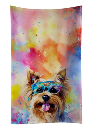 Yorkshire Terrier Hippie Dawg Kitchen Towel Dish Cloths Guest Hand Towel Decorative Bathroom Towel for Face,Tea, Dishcloth, Kitchen and Bath Yorkshire Terrier Hippie Dawg Kitchen Towel Dish Cloths Guest Hand Towel Decorative Bathroom Towel for Face,Tea, Dishcloth, Kitchen and Bath
