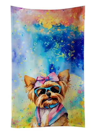Yorkshire Terrier Hippie Dawg Kitchen Towel Dish Cloths Guest Hand Towel Decorative Bathroom Towel for Face,Tea, Dishcloth, Kitchen and Bath Yorkshire Terrier Hippie Dawg Kitchen Towel Dish Cloths Guest Hand Towel Decorative Bathroom Towel for Face,Tea, Dishcloth, Kitchen and Bath