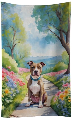 NEW Pit Bull Terrier Spring Path Kitchen Towel Dish Cloths Guest Hand Towel Decorative Bathroom Towel for Face,Tea, Dishcloth, Kitchen and Bath NEW Pit Bull Terrier Spring Path Kitchen Towel Dish Cloths Guest Hand Towel Decorative Bathroom Towel for Face,Tea, Dishcloth, Kitchen and Bath