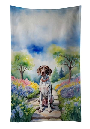 German Shorthaired Pointer Spring Path Kitchen Towel Dish Cloths Guest Hand Towel Decorative Bathroom Towel for Face,Tea, Dishcloth, Kitchen and Bath German Shorthaired Pointer Spring Path Kitchen Towel Dish Cloths Guest Hand Towel Decorative Bathroom Towel for Face,Tea, Dishcloth, Kitchen and Bath