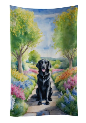 Flat-Coated Retriever Spring Path Kitchen Towel Dish Cloths Guest Hand Towel Decorative Bathroom Towel for Face,Tea, Dishcloth, Kitchen and Bath Flat-Coated Retriever Spring Path Kitchen Towel Dish Cloths Guest Hand Towel Decorative Bathroom Towel for Face,Tea, Dishcloth, Kitchen and Bath