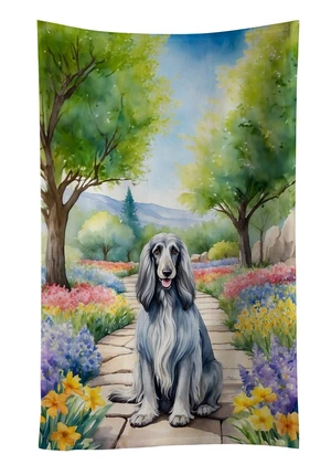 Afghan Hound Spring Garden Kitchen Towel Dish Cloths Guest Hand Towel Decorative Bathroom Towel for Face,Tea, Dishcloth, Kitchen and Bath Afghan Hound Spring Garden Kitchen Towel Dish Cloths Guest Hand Towel Decorative Bathroom Towel for Face,Tea, Dishcloth, Kitchen and Bath