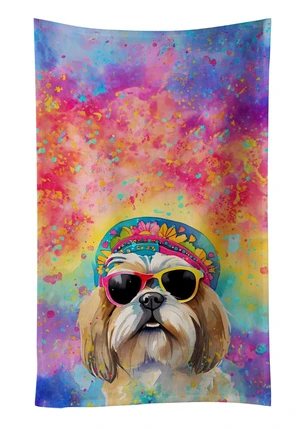Shih Tzu Hippie Dawg Kitchen Towel Dish Cloths Guest Hand Towel Decorative Bathroom Towel for Face,Tea, Dishcloth, Kitchen and Bath Shih Tzu Hippie Dawg Kitchen Towel Dish Cloths Guest Hand Towel Decorative Bathroom Towel for Face,Tea, Dishcloth, Kitchen and Bath