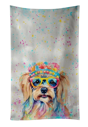Yorkshire Terrier Hippie Dawg Kitchen Towel Dish Cloths Guest Hand Towel Decorative Bathroom Towel for Face,Tea, Dishcloth, Kitchen and Bath Yorkshire Terrier Hippie Dawg Kitchen Towel Dish Cloths Guest Hand Towel Decorative Bathroom Towel for Face,Tea, Dishcloth, Kitchen and Bath