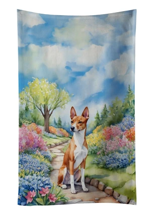 Basenji Spring Garden Kitchen Towel Dish Cloths Guest Hand Towel Decorative Bathroom Towel for Face,Tea, Dishcloth, Kitchen and Bath Basenji Spring Garden Kitchen Towel Dish Cloths Guest Hand Towel Decorative Bathroom Towel for Face,Tea, Dishcloth, Kitchen and Bath
