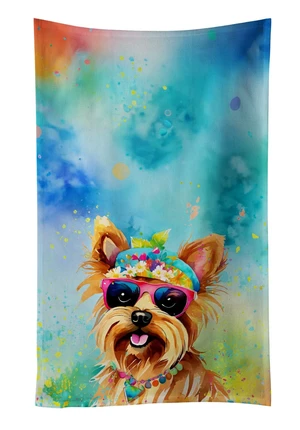 Yorkshire Terrier Hippie Dawg Kitchen Towel Dish Cloths Guest Hand Towel Decorative Bathroom Towel for Face,Tea, Dishcloth, Kitchen and Bath Yorkshire Terrier Hippie Dawg Kitchen Towel Dish Cloths Guest Hand Towel Decorative Bathroom Towel for Face,Tea, Dishcloth, Kitchen and Bath