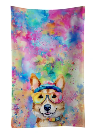 Corgi Hippie Dawg Kitchen Towel Dish Cloths Guest Hand Towel Decorative Bathroom Towel for Face,Tea, Dishcloth, Kitchen and Bath Corgi Hippie Dawg Kitchen Towel Dish Cloths Guest Hand Towel Decorative Bathroom Towel for Face,Tea, Dishcloth, Kitchen and Bath