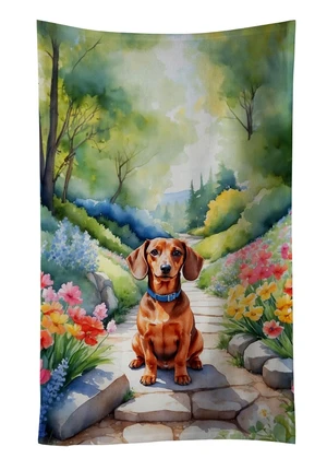 Dachshund Spring Path Kitchen Towel Dish Cloths Guest Hand Towel Decorative Bathroom Towel for Face,Tea, Dishcloth, Kitchen and Bath Dachshund Spring Path Kitchen Towel Dish Cloths Guest Hand Towel Decorative Bathroom Towel for Face,Tea, Dishcloth, Kitchen and Bath