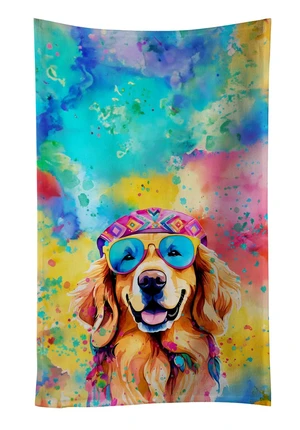 Golden Retriever Hippie Dawg Kitchen Towel Dish Cloths Guest Hand Towel Decorative Bathroom Towel for Face,Tea, Dishcloth, Kitchen and Bath Golden Retriever Hippie Dawg Kitchen Towel Dish Cloths Guest Hand Towel Decorative Bathroom Towel for Face,Tea, Dishcloth, Kitchen and Bath