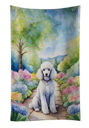 White Poodle Spring Path Kitchen Towel Dish Cloths Guest Hand Towel Decorative Bathroom Towel for Face,Tea, Dishcloth, Kitchen and Bath White Poodle Spring Path Kitchen Towel Dish Cloths Guest Hand Towel Decorative Bathroom Towel for Face,Tea, Dishcloth, Kitchen and Bath