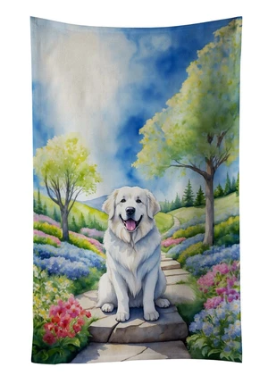 Great Pyrenees Spring Path Kitchen Towel Dish Cloths Guest Hand Towel Decorative Bathroom Towel for Face,Tea, Dishcloth, Kitchen and Bath Great Pyrenees Spring Path Kitchen Towel Dish Cloths Guest Hand Towel Decorative Bathroom Towel for Face,Tea, Dishcloth, Kitchen and Bath
