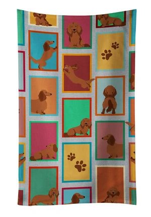 Lots of Longhaired Red Dachshund Kitchen Towel Dish Cloths Guest Hand Towel Decorative Bathroom Towel for Face,Tea, Dishcloth, Kitchen and Bath Lots of Longhaired Red Dachshund Kitchen Towel Dish Cloths Guest Hand Towel Decorative Bathroom Towel for Face,Tea, Dishcloth, Kitchen and Bath