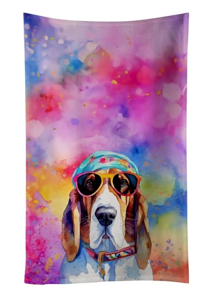 Basset Hound Hippie Dawg Kitchen Towel Dish Cloths Guest Hand Towel Decorative Bathroom Towel for Face,Tea, Dishcloth, Kitchen and Bath Basset Hound Hippie Dawg Kitchen Towel Dish Cloths Guest Hand Towel Decorative Bathroom Towel for Face,Tea, Dishcloth, Kitchen and Bath