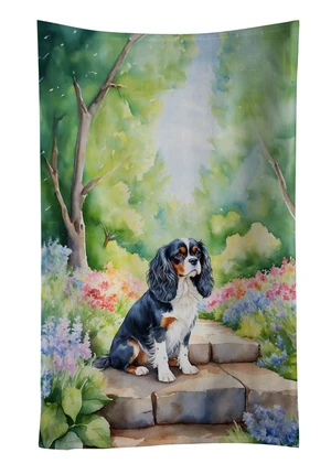 Cavalier Spaniel Spring Path Kitchen Towel Dish Cloths Guest Hand Towel Decorative Bathroom Towel for Face,Tea, Dishcloth, Kitchen and Bath Cavalier Spaniel Spring Path Kitchen Towel Dish Cloths Guest Hand Towel Decorative Bathroom Towel for Face,Tea, Dishcloth, Kitchen and Bath