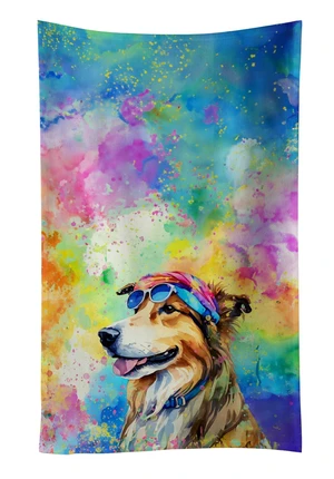 Collie Hippie Dawg Kitchen Towel Dish Cloths Guest Hand Towel Decorative Bathroom Towel for Face,Tea, Dishcloth, Kitchen and Bath Collie Hippie Dawg Kitchen Towel Dish Cloths Guest Hand Towel Decorative Bathroom Towel for Face,Tea, Dishcloth, Kitchen and Bath