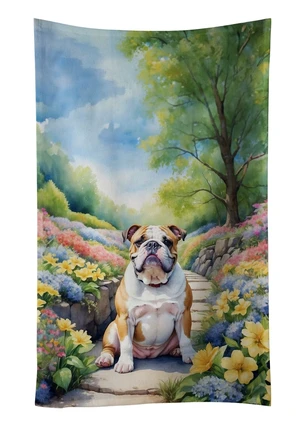 English Bulldog Spring Path Kitchen Towel Dish Cloths Guest Hand Towel Decorative Bathroom Towel for Face,Tea, Dishcloth, Kitchen and Bath English Bulldog Spring Path Kitchen Towel Dish Cloths Guest Hand Towel Decorative Bathroom Towel for Face,Tea, Dishcloth, Kitchen and Bath