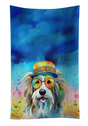 Bearded Collie Hippie Dawg Kitchen Towel Dish Cloths Guest Hand Towel Decorative Bathroom Towel for Face,Tea, Dishcloth, Kitchen and Bath Bearded Collie Hippie Dawg Kitchen Towel Dish Cloths Guest Hand Towel Decorative Bathroom Towel for Face,Tea, Dishcloth, Kitchen and Bath
