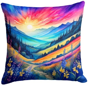 Colorful Annual Larkspur Throw Pillow Machine Washable, Indoor Outdoor Decorative Pillow for Couch, Bed or Patio, 18Hx18W Colorful Annual Larkspur Throw Pillow Machine Washable, Indoor Outdoor Decorative Pillow for Couch, Bed or Patio, 18Hx18W