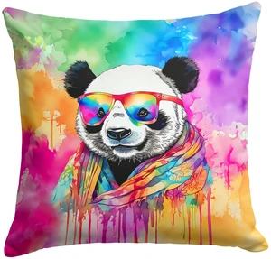 NEW Hippie Animal Panda Throw Pillow Machine Washable, Indoor Outdoor Decorative Pillow for Couch, Bed or Patio, 18Hx18W NEW Hippie Animal Panda Throw Pillow Machine Washable, Indoor Outdoor Decorative Pillow for Couch, Bed or Patio, 18Hx18W