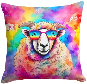 NEW Hippie Animal Sheep Throw Pillow Machine Washable, Indoor Outdoor Decorative Pillow for Couch, Bed or Patio, 18Hx18W NEW Hippie Animal Sheep Throw Pillow Machine Washable, Indoor Outdoor Decorative Pillow for Couch, Bed or Patio, 18Hx18W