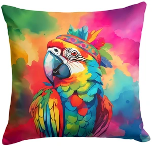 NEW Hippie Animal Parrot Throw Pillow Machine Washable, Indoor Outdoor Decorative Pillow for Couch, Bed or Patio, 18Hx18W NEW Hippie Animal Parrot Throw Pillow Machine Washable, Indoor Outdoor Decorative Pillow for Couch, Bed or Patio, 18Hx18W