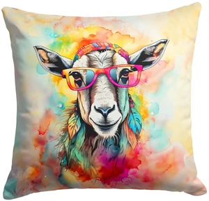 NEW Hippie Animal Goat Throw Pillow Machine Washable, Indoor Outdoor Decorative Pillow for Couch, Bed or Patio, 18Hx18W NEW Hippie Animal Goat Throw Pillow Machine Washable, Indoor Outdoor Decorative Pillow for Couch, Bed or Patio, 18Hx18W