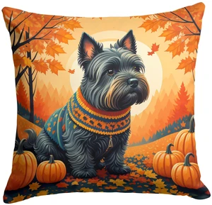 Scottish Terrier Fall Throw Pillow Machine Washable, Indoor Outdoor Decorative Pillow for Couch, Bed or Patio, 18Hx18W Scottish Terrier Fall Throw Pillow Machine Washable, Indoor Outdoor Decorative Pillow for Couch, Bed or Patio, 18Hx18W