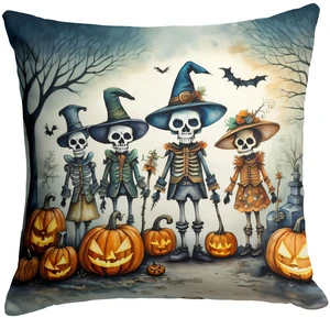 Calacas Skeletons Spooky Halloween Throw Pillow Machine Washable, Indoor Outdoor Decorative Pillow for Couch, Bed or Patio, 18Hx18W Calacas Skeletons Spooky Halloween Throw Pillow Machine Washable, Indoor Outdoor Decorative Pillow for Couch, Bed or Patio, 18Hx18W