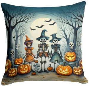 Calacas Skeletons Spooky Halloween Throw Pillow Machine Washable, Indoor Outdoor Decorative Pillow for Couch, Bed or Patio, 18Hx18W Calacas Skeletons Spooky Halloween Throw Pillow Machine Washable, Indoor Outdoor Decorative Pillow for Couch, Bed or Patio, 18Hx18W