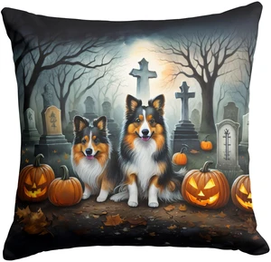 Sheltie Spooky Halloween Throw Pillow Machine Washable, Indoor Outdoor Decorative Pillow for Couch, Bed or Patio, 18Hx18W Sheltie Spooky Halloween Throw Pillow Machine Washable, Indoor Outdoor Decorative Pillow for Couch, Bed or Patio, 18Hx18W