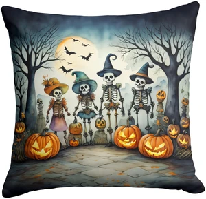 Calacas Skeletons Spooky Halloween Throw Pillow Machine Washable, Indoor Outdoor Decorative Pillow for Couch, Bed or Patio, 18Hx18W Calacas Skeletons Spooky Halloween Throw Pillow Machine Washable, Indoor Outdoor Decorative Pillow for Couch, Bed or Patio, 18Hx18W
