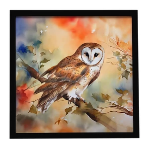 Barn Owl Framed Metal Print Bathroom, Kitchen, Office, Home Decor Wall Art Ready to Hang, Square, 8X8 Barn Owl Framed Metal Print Bathroom, Kitchen, Office, Home Decor Wall Art Ready to Hang, Square, 8X8