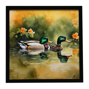 Mallard Framed Metal Print Bathroom, Kitchen, Office, Home Decor Wall Art Ready to Hang, Square, 8X8 Mallard Framed Metal Print Bathroom, Kitchen, Office, Home Decor Wall Art Ready to Hang, Square, 8X8